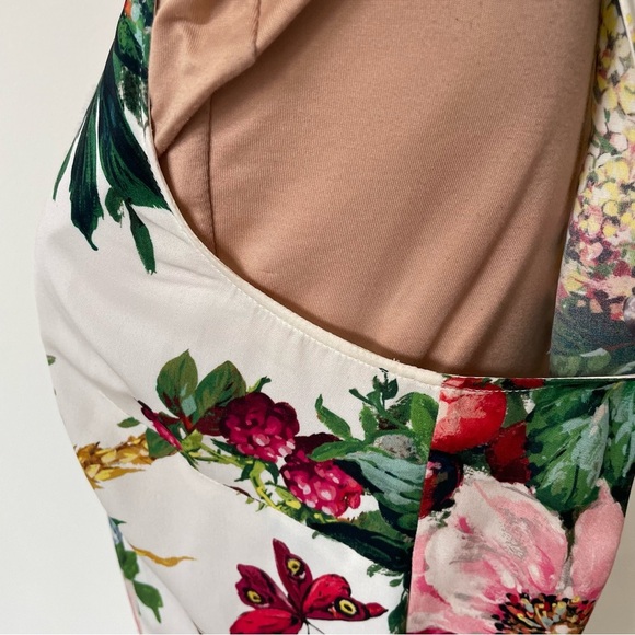 Dolce & Gabbana Silk Floral Lace Overlay Sleeveless Margot Robbie Blouse Sz 42/6 - Picture 14 of 15